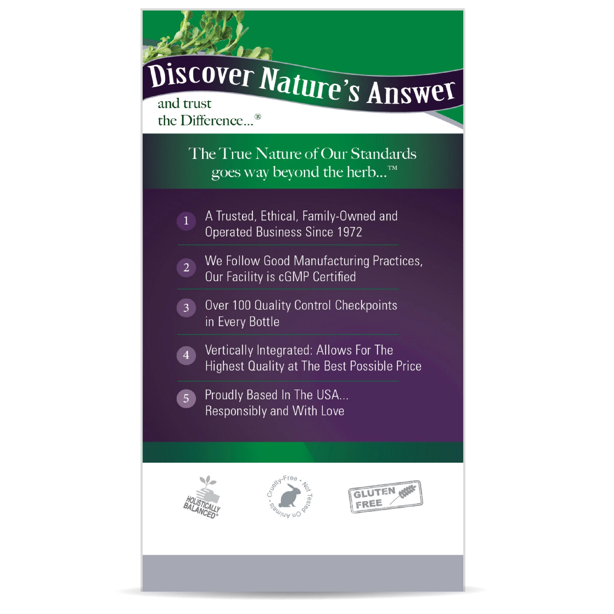 Nature's Answer Капсулы Бакопа 90 вегетарианских капсул рассрочка