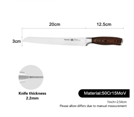 Нож для хлеба FISSMAN 2543 LORZE 20cм недорого