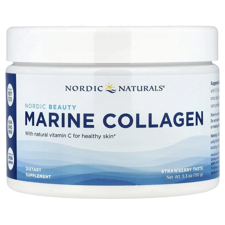 Nordic Naturals, Nordic Beauty, dengiz kollageni C vitamini bilan, qulupnay, 150 g (01664) sotib olish