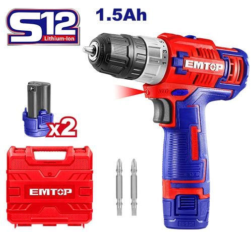 Akkumulyatorli burama-dril EMTOP ECDL12622