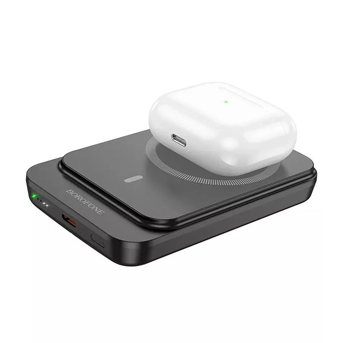 Внешний аккумулятор Powerbank с беспроводной зарядкой Borofone BJ63A 10000мАч черный - фото №2 Внешний аккумулятор Powerbank с беспроводной зарядкой Borofone BJ63A 10000мАч черный недорого