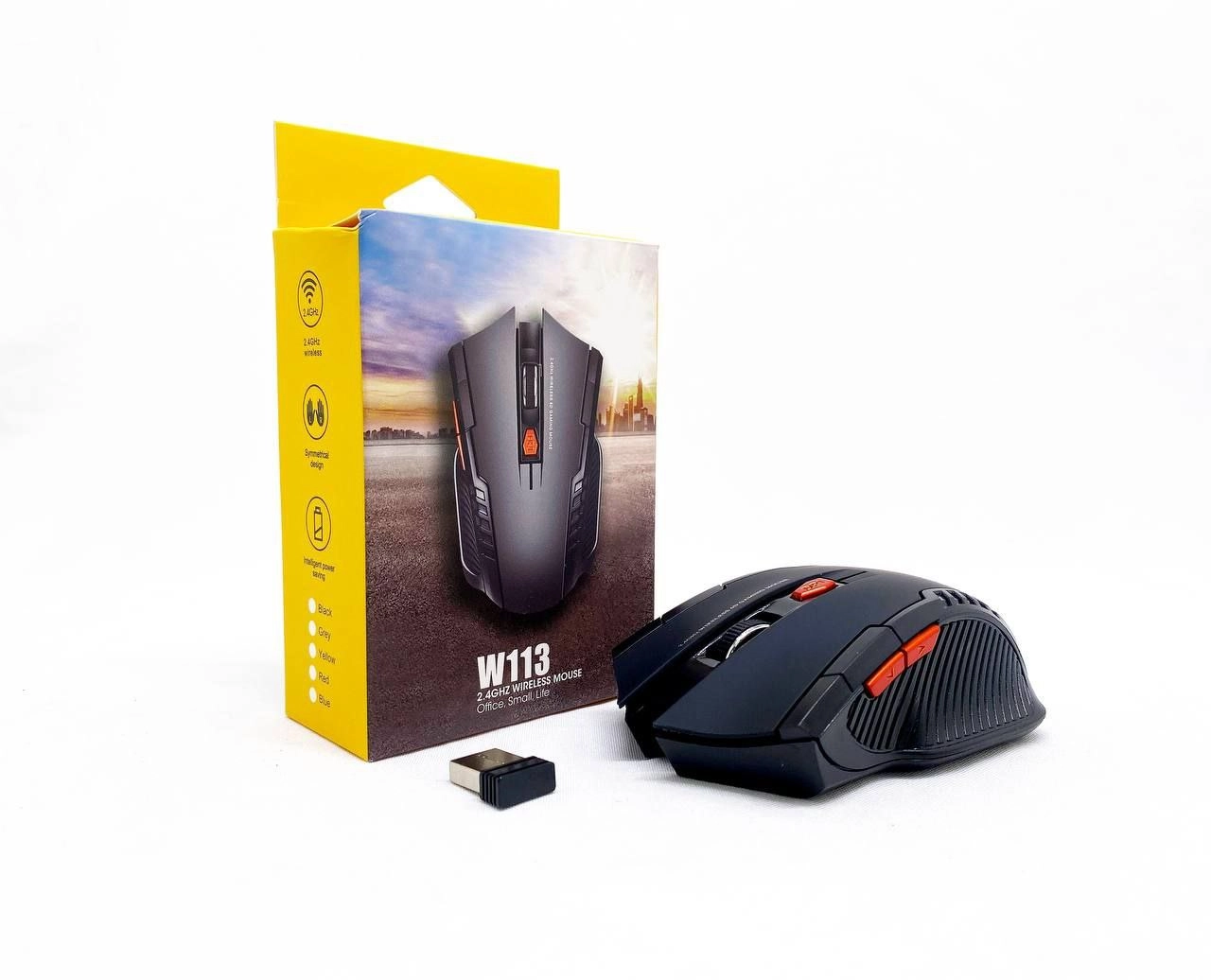 Мышь беспроводная W113, для офисной работы и игр в Узбекистане