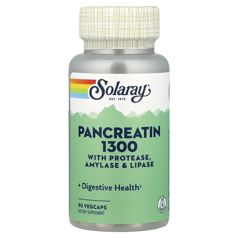 Solaray, Pankreatin 1300, 90 o‘simlik kapsulasi (04818) sotib olish