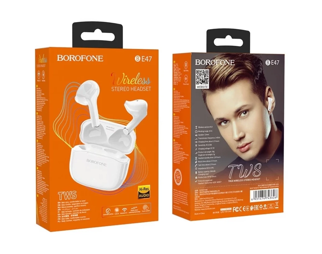 Borofone BE47 oq simsiz quloqchini arzon