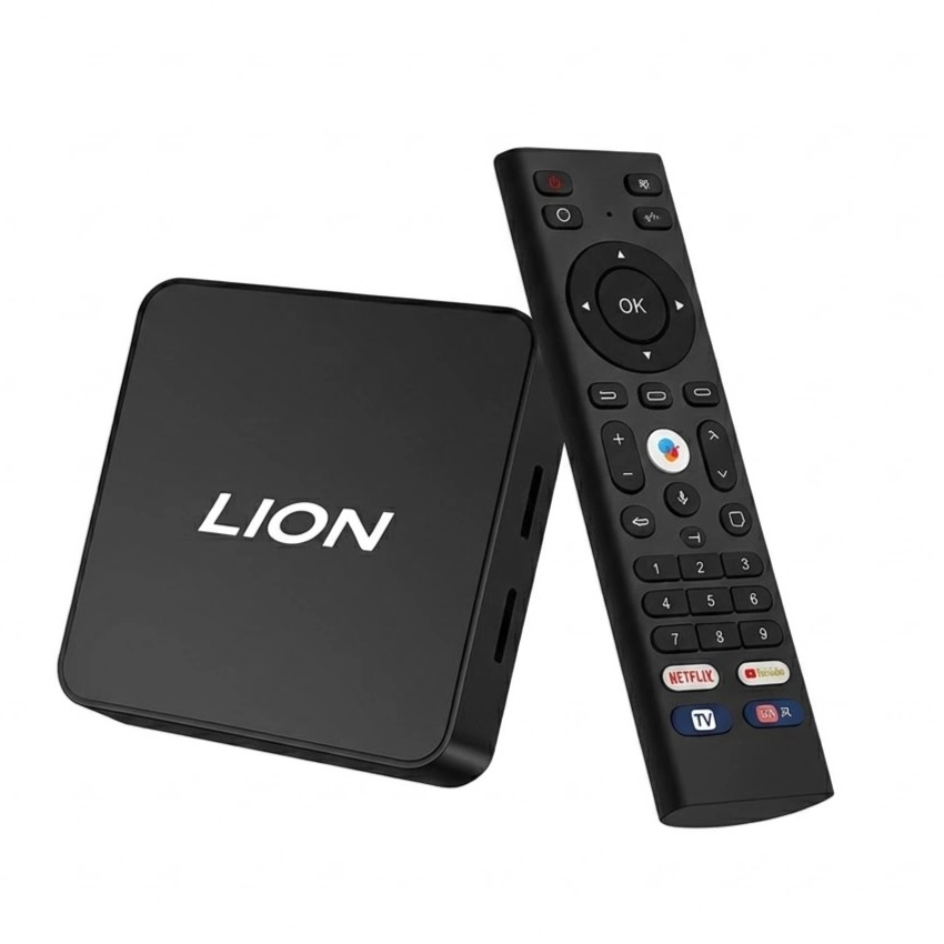 Смарт ТВ приставка LION TV 2/8 GB, 4K UHD, Android 12, Black купить