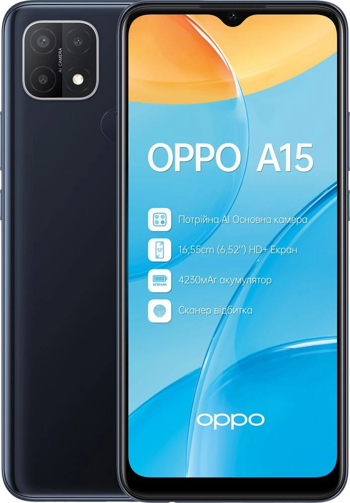 OPPO A15 2/32GB Black smartfoni sotib olish