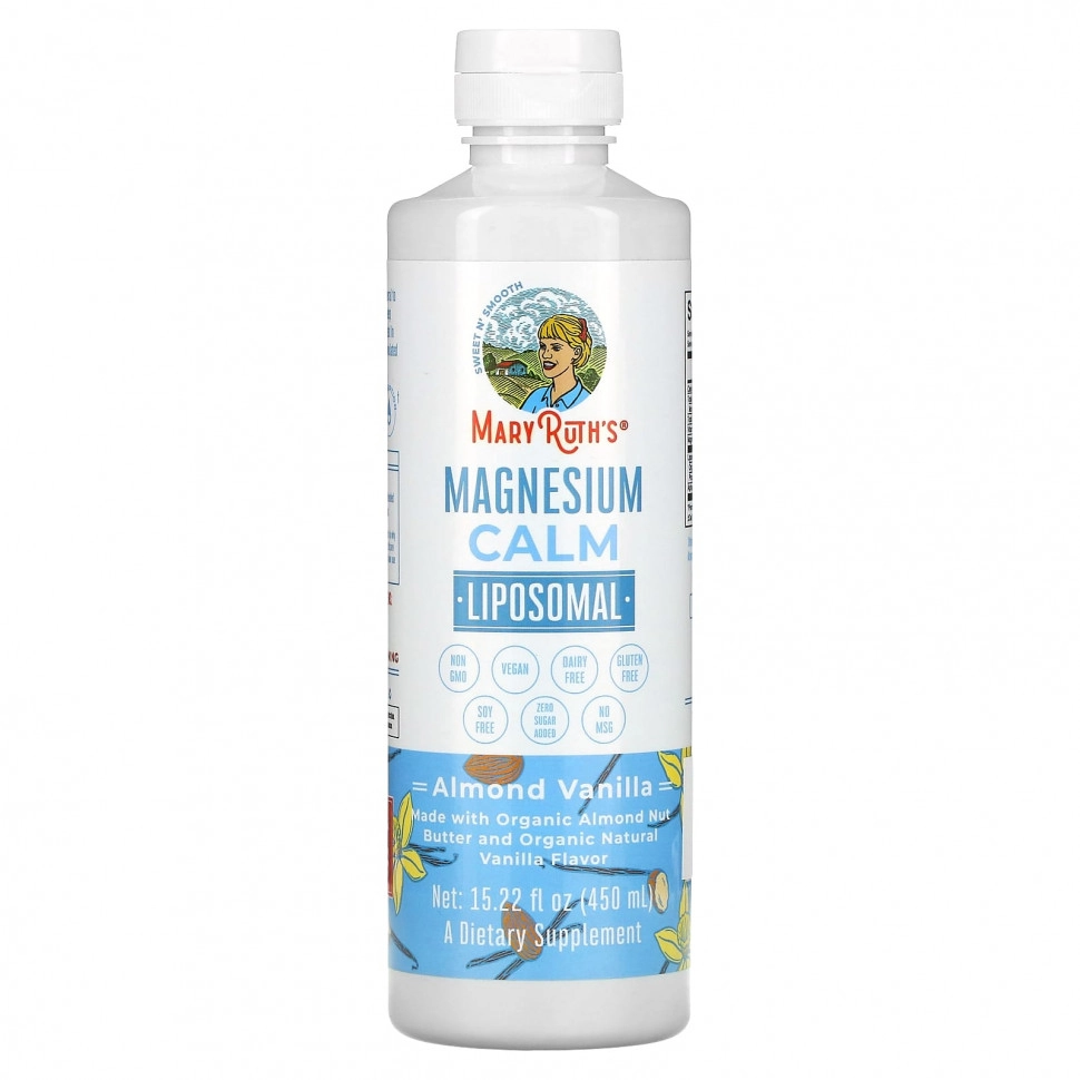 MaryRuth Organics Magnesium Calm, Миндаль и ваниль, 450 мл (47188) купить