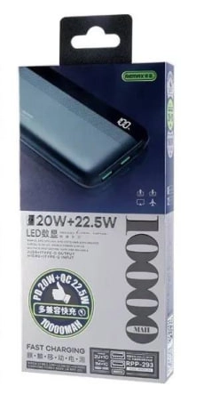Remax RPP-293 10.000mAh (Black) tashqi akkumulyatori O'zbekistonda