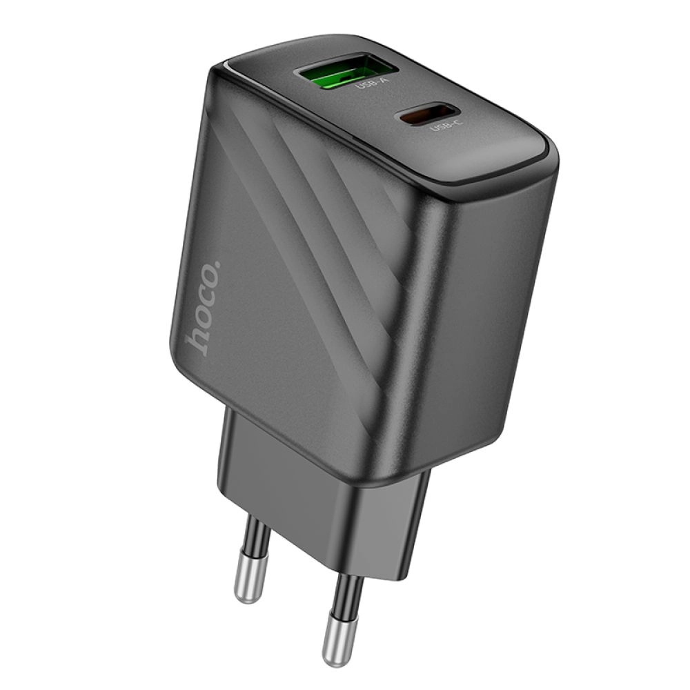 Hoco CS23A USB 30W (USB/Type-C) qora zaryadlovchi O'zbekistonda