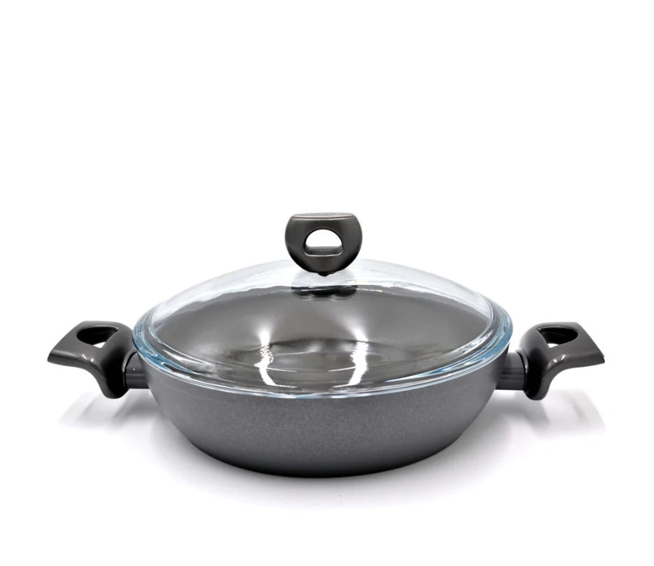 Korkmaz Nora 28 sm 3.6 l (A3935) alyuminiy, yopishmaydigan kastryulkasi, Black sotib olish