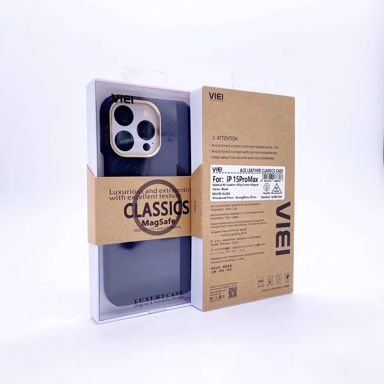 iPhone 15 Pro Max uchun VIEI Classic MagSafe Carbon g‘ilofi sotib olish