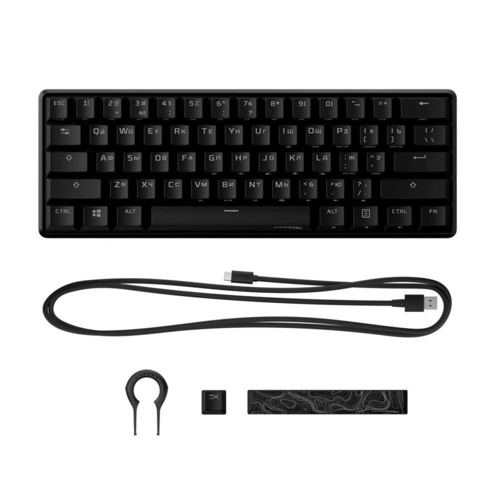 HyperX Alloy Origins 60 Mechanical Gaming Keyboard (HX-Red) (ruscha harfli) klaviaturasi onlayn
