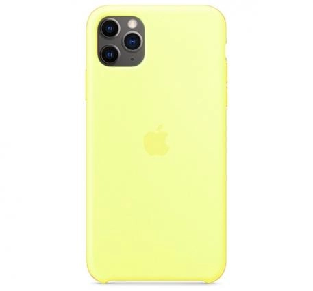 Чехол Silicone Case для iPhone 11 Pro Max, лимонный купить