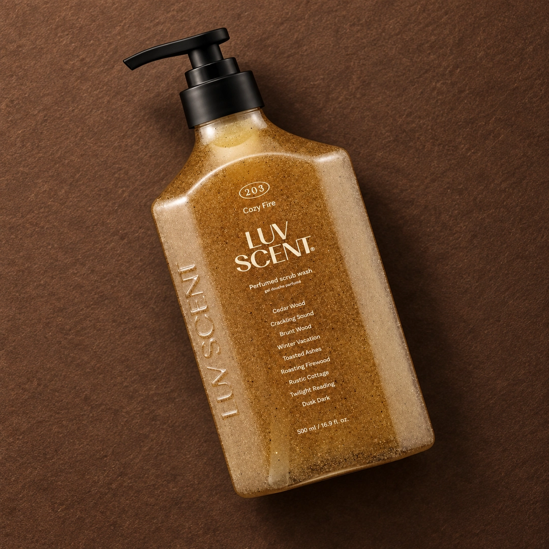 LUV SCENT 203 Cozy Fire parfyumerlangan tana skrab-geli O'zbekistonda