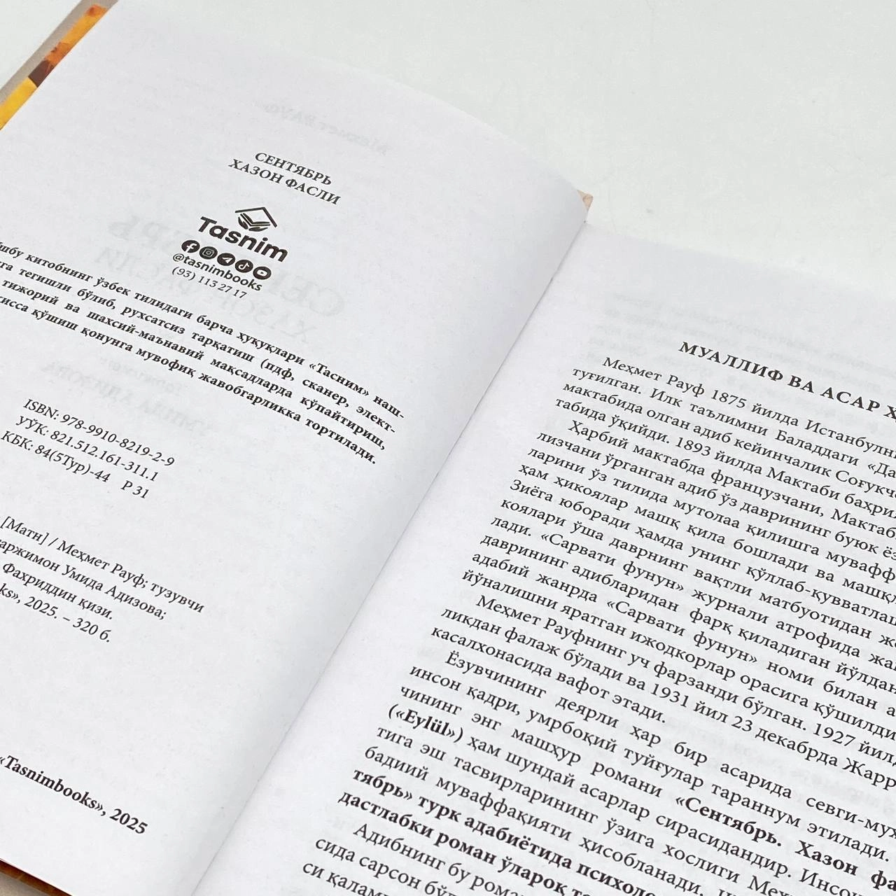 Mehmet Rauf: Sentyabr. Xazon fasli O'zbekistonda