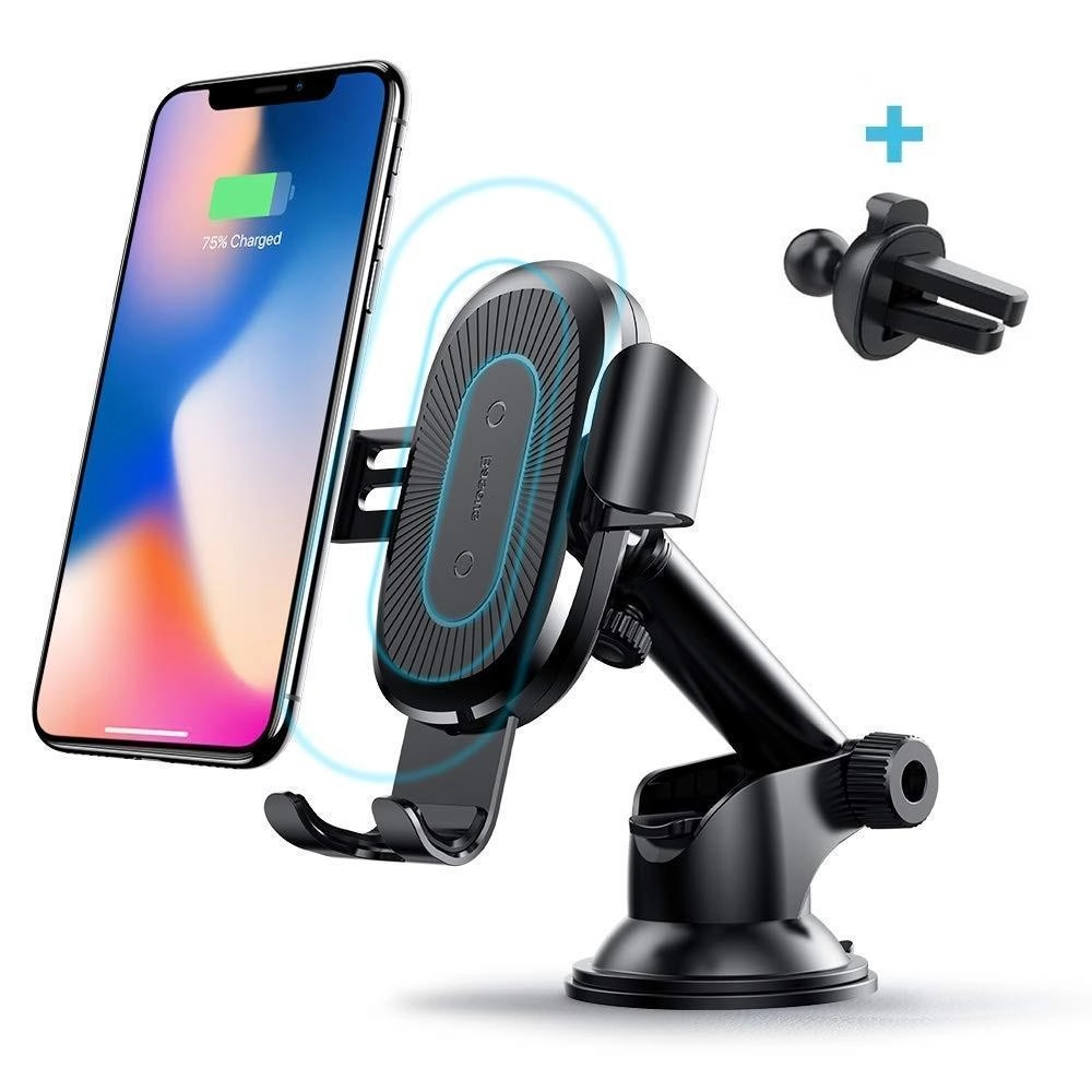 Baseus Wireless Charger Gravity Car Mount avtomobil uchun simsiz quvvatlovchi smartfon tutqichi sotib olish