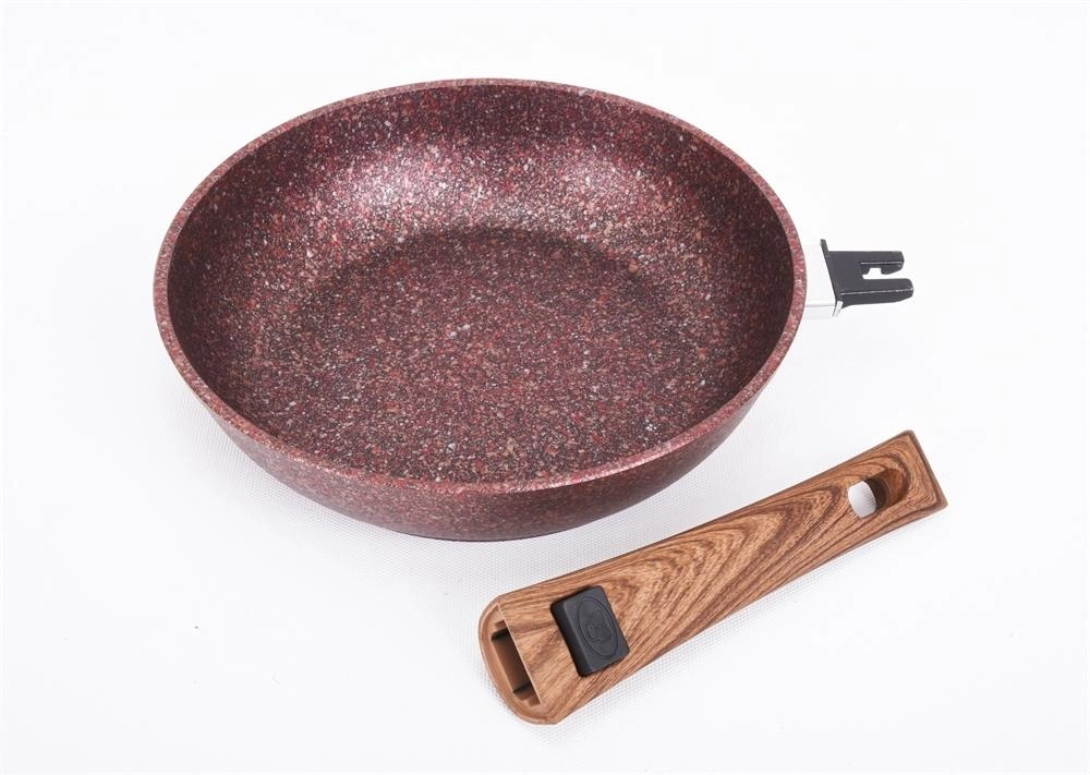 Сковорода Kukmara Granit Ultra Red, 28 см, со съемной ручкой (сга282а) купить