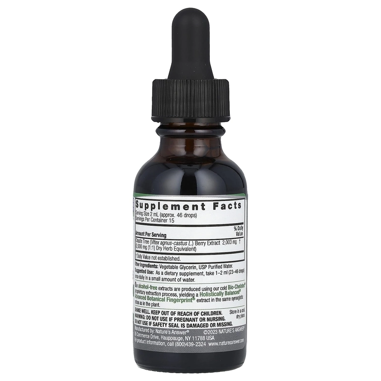 Nature’s Answer Vitex Agnus Castus suyuq ekstrakti 30 ml (00592) arzon