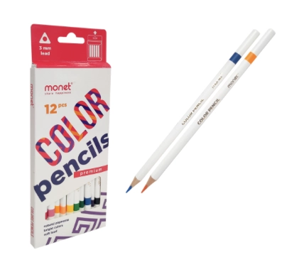 Qutidagi 12 dona MONET HOLOGRAPHIC WHITE rangli qalamlar 2PN005 sotib olish