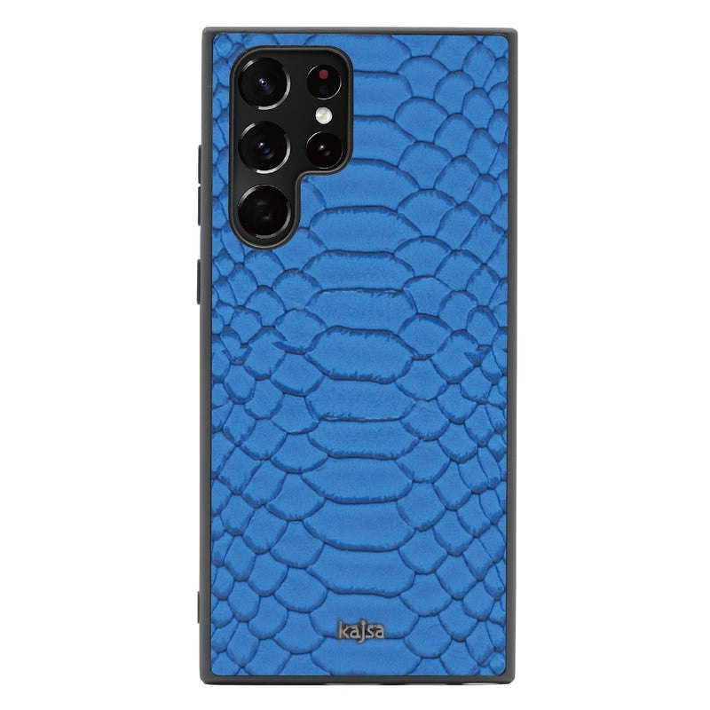 Samsung Galaxy S23/S23 Ultra uchun Kajsa Snake Pattern ko'k g'ilofi sotib olish