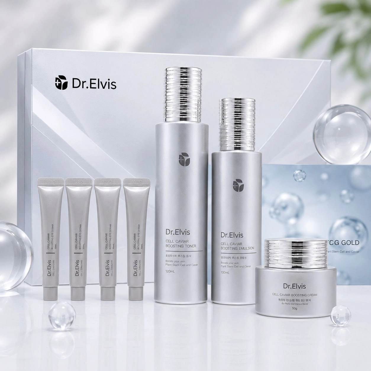 Premium koreys teri parvarishi liniyasi Dr.Elvis Cell Caviar Boosting Gold sotib olish