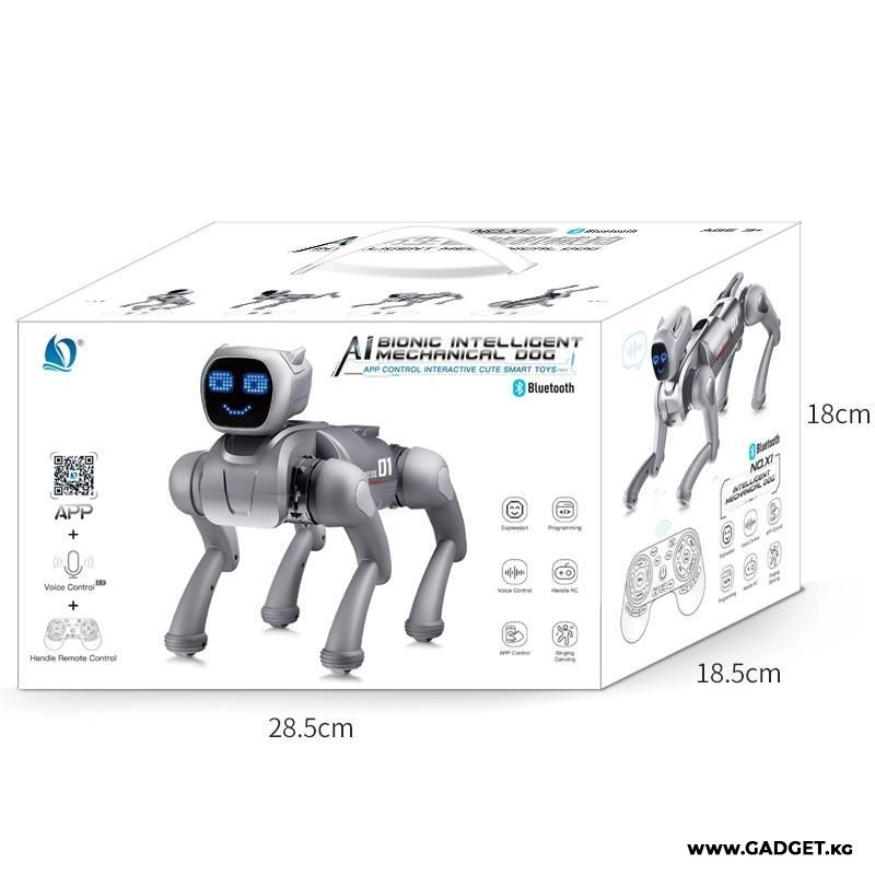 Masofadan boshqariladigan robot-it AI asosidagi bionik mexanik aqlli o‘yinchoq it NO.X1 O'zbekistonda