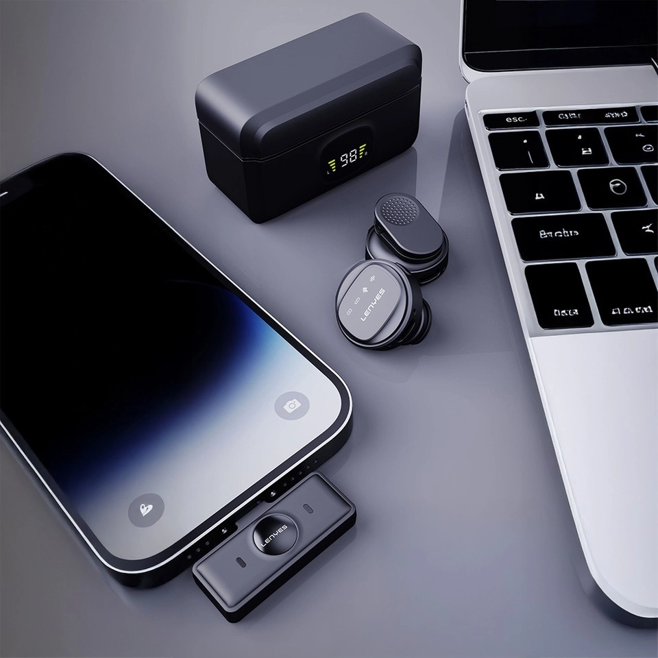 Петличный беспроводной микрофон LENYES Wireless LM204-TC Type-C 3x1 , Black цена