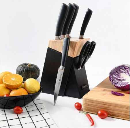 FISSMAN yog‘och podstavkali pichoqlar to‘plami, 7 ta buyum narxi