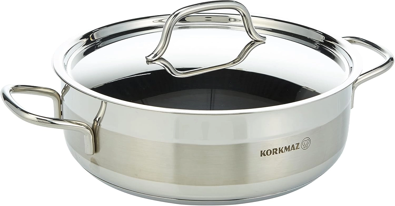 Korkmaz Alfa oshxona idish-tovoqlari to‘plami 9 dona (A1660) , Silver bo'lib to'lash