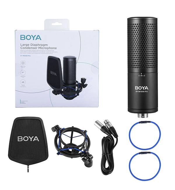 BOYA BY-M1000 PRO mikrofon tizimi , Black bo'lib to'lash