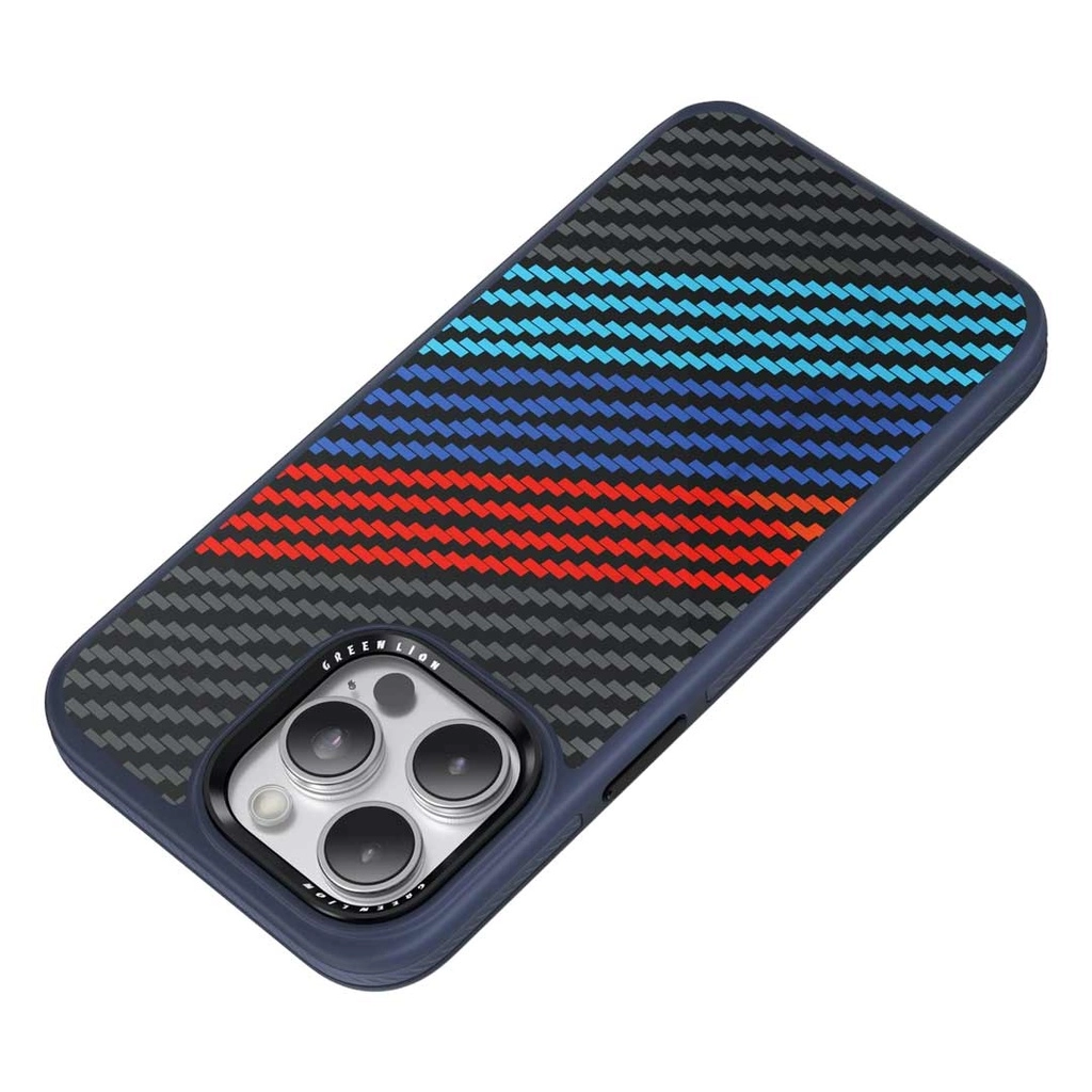 Green Lion Kevlar Designo iPhone 15 Pro uchun koʻk g‘ilofi arzon