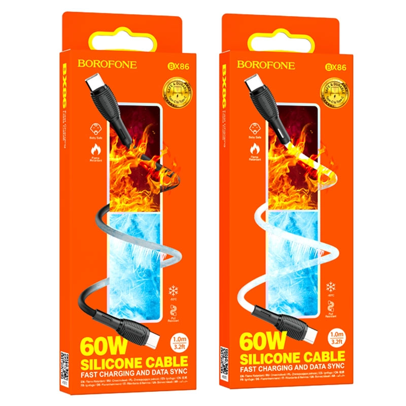Кабель BOROFONE BX86 Advantage 60W Type-C в Узбекистане