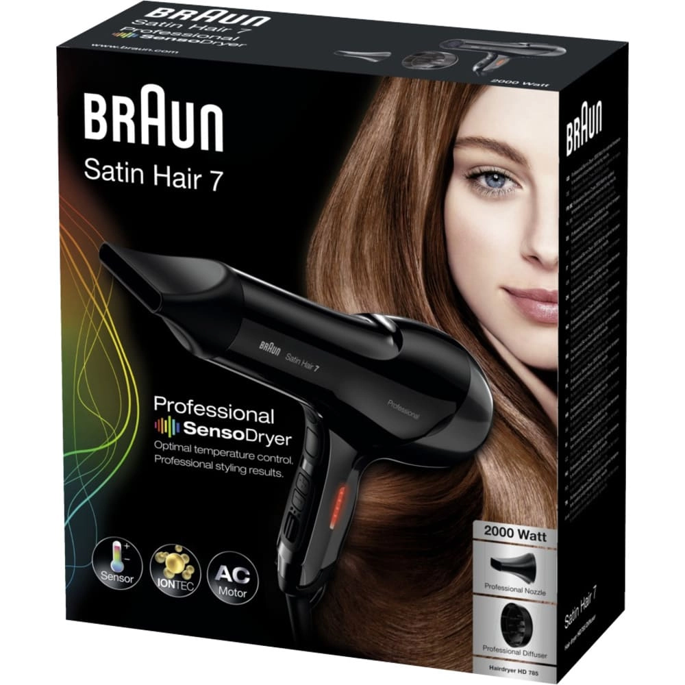 Фен Braun Satin Hair 7 SensoDryer IONTEC HD785 Diffuser рассрочка