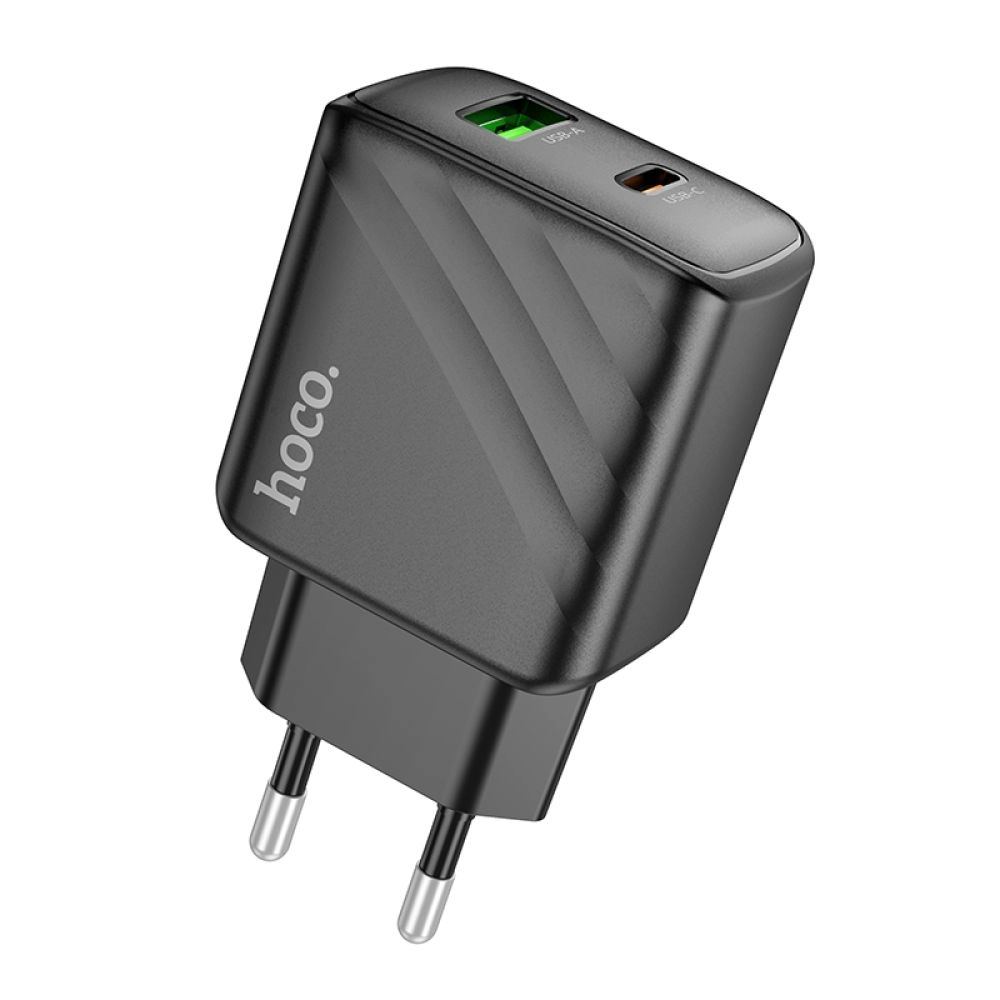 Hoco CS23A USB 30W (USB/Type-C) qora zaryadlovchi sotib olish