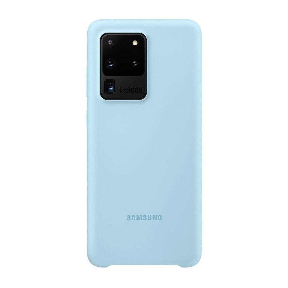 Чехол Silicone cover для Samsung Galaxy S20 Ultra, голубой купить