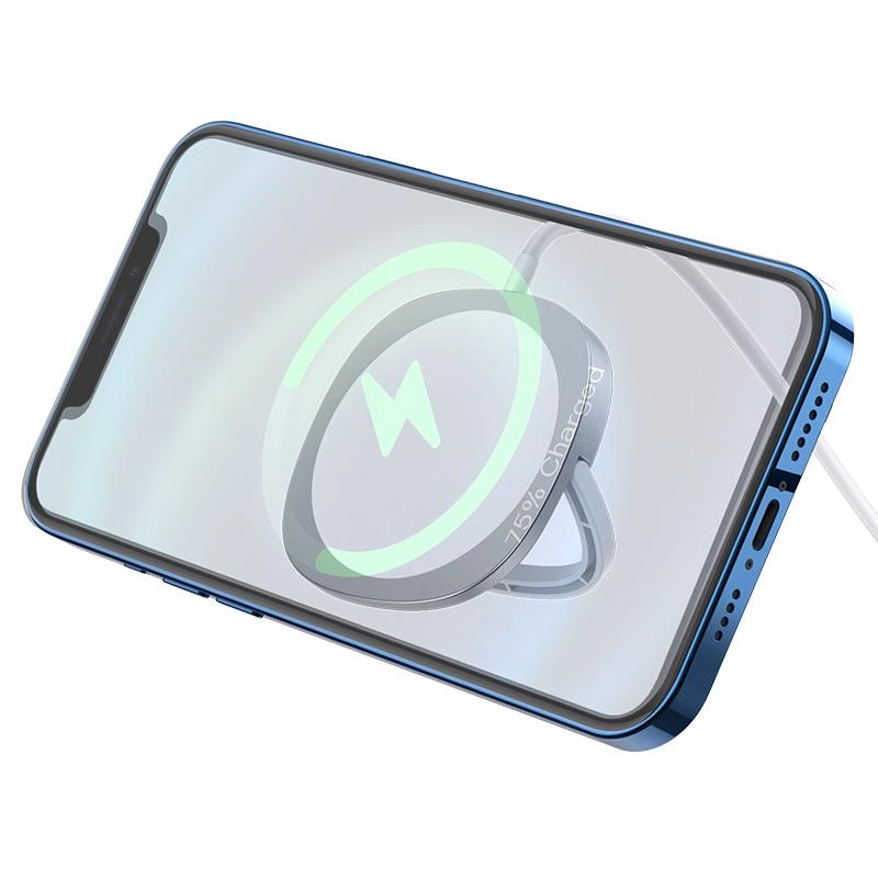 MagSafe Hoco CW35 oq Zaryadlovchi bilan ushlagich O'zbekistonda