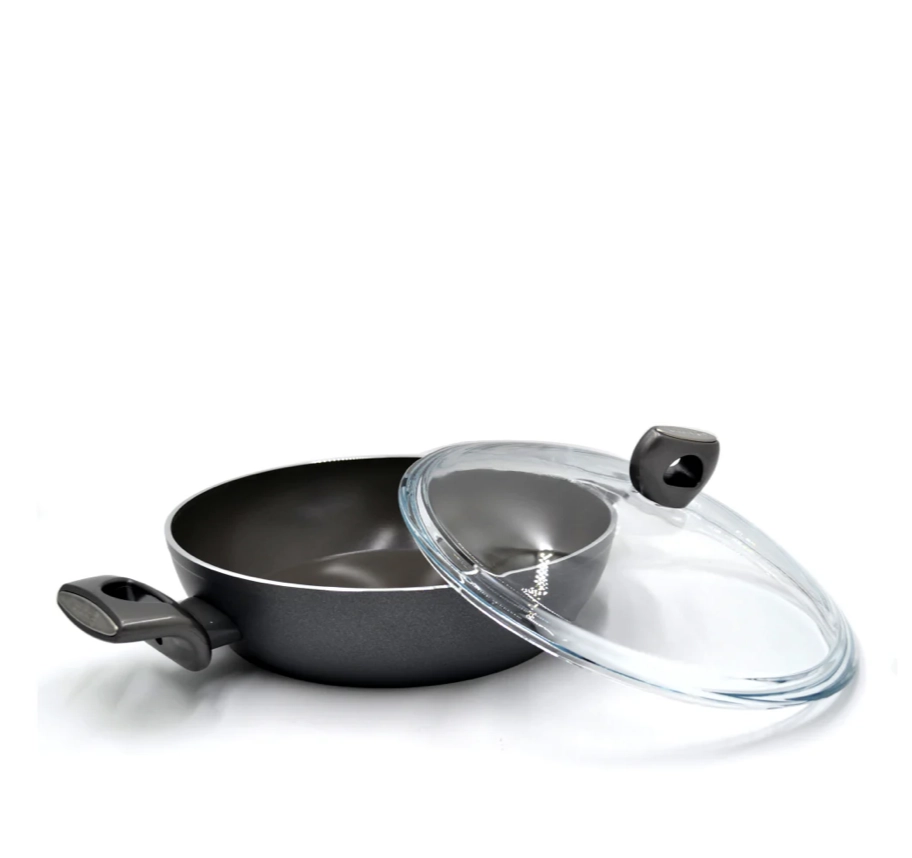 Korkmaz Nora 28 sm 3.6 l (A3935) alyuminiy, yopishmaydigan kastryulkasi, Black O'zbekistonda