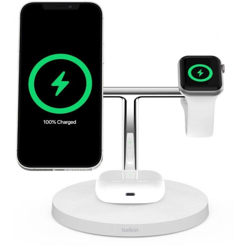 Беспроводное зарядное устройство Belkin MagSafe 3-in-1 Wireless Charger WIZ009vf онлайн