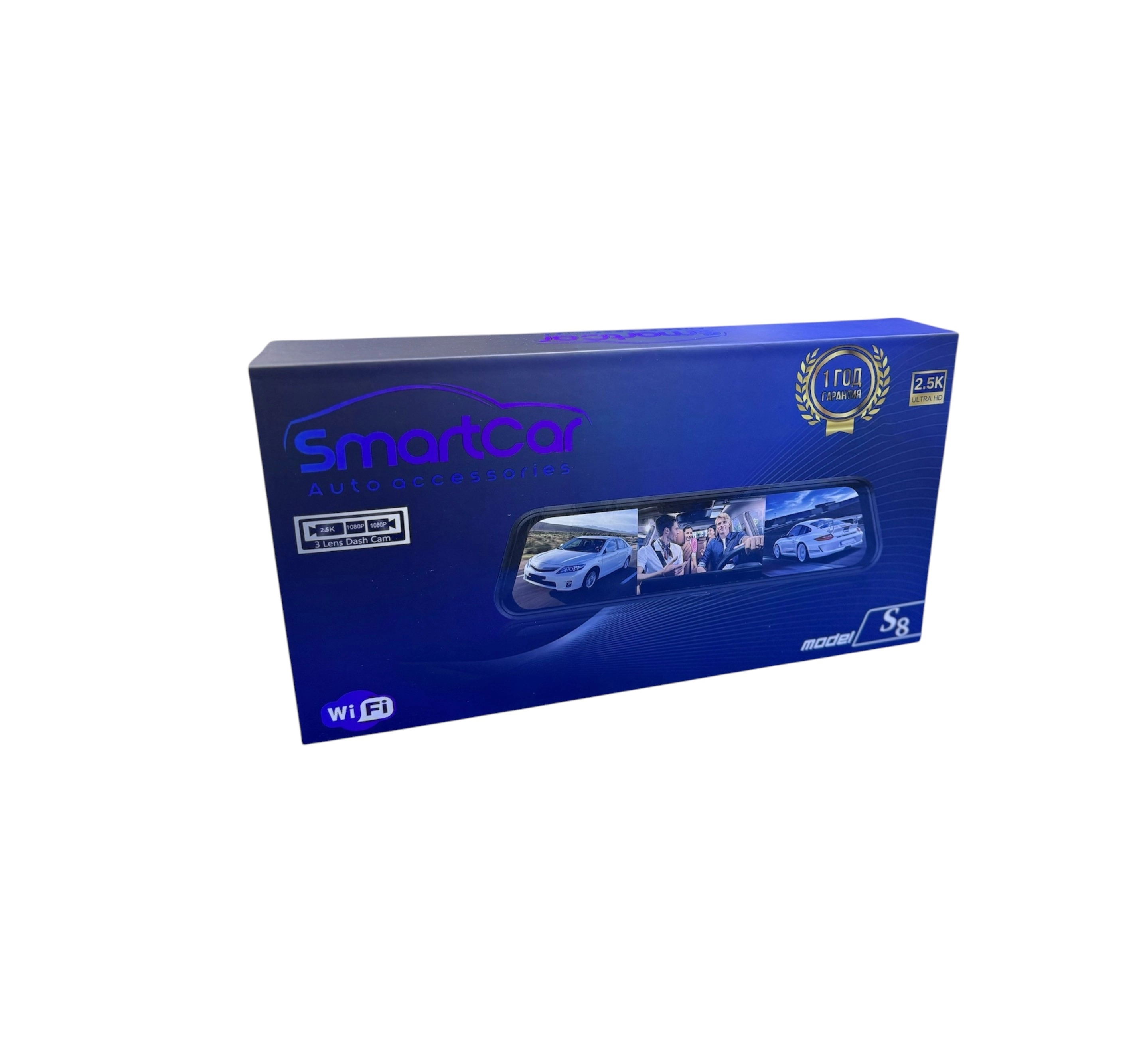 Wi-Fi, 3 ta kamera, Smartcar S8 tungi rejimi va avtoturargoh rejimiga ega 2.5 K 3d1 videoregistrator arzon