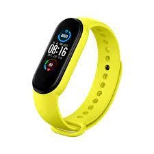Xiaomi Mi Band 5 uchun silikon tasmacha, sariq arzon