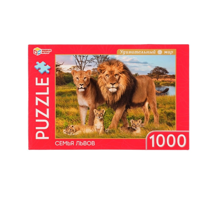 Удивительный мир: Семья львов. Puzzle 1000 купить