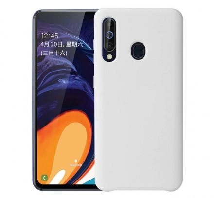 Чехол Silicone cover для Samsung Galaxy A40s, белый купить