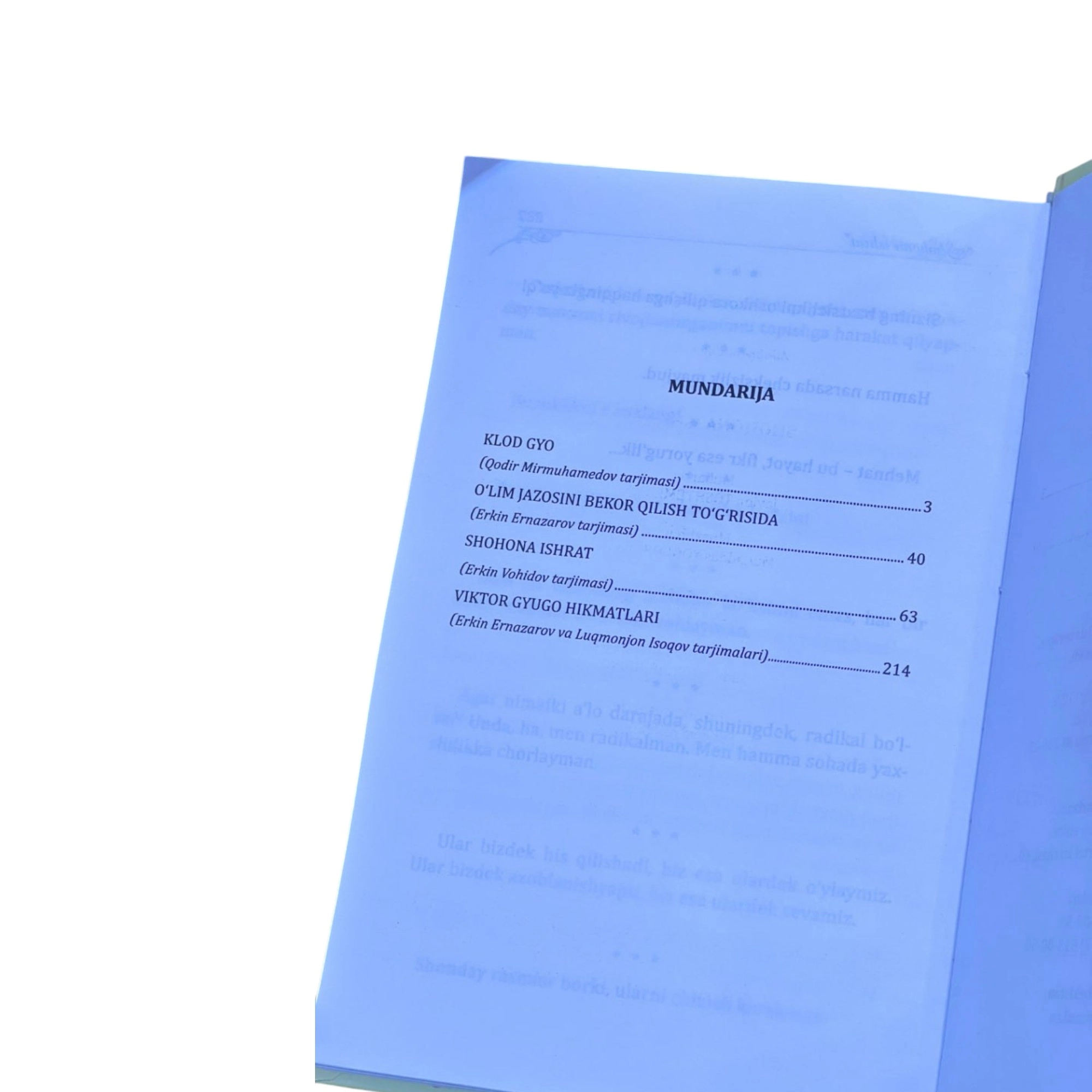 Viktor Gyugo: Shohona Ishrat arzon