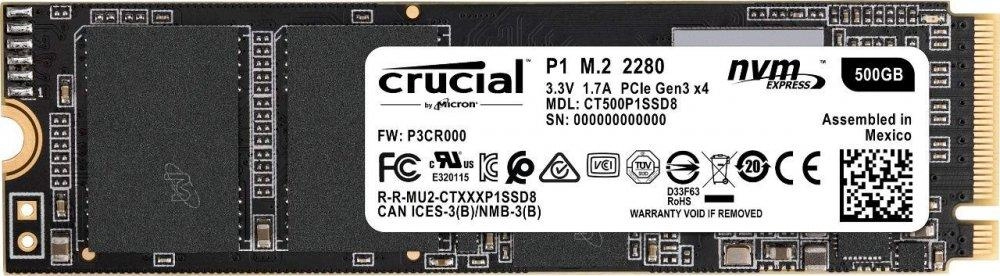 SSD Crucial 500 GB P1 NVME M.2 (CT500P1SSD8) купить