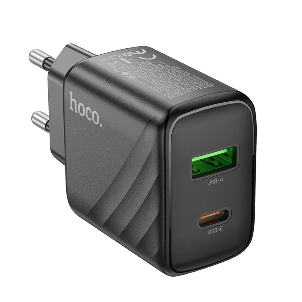 Hoco CS23A USB 30W (USB/Type-C) qora zaryadlovchi arzon