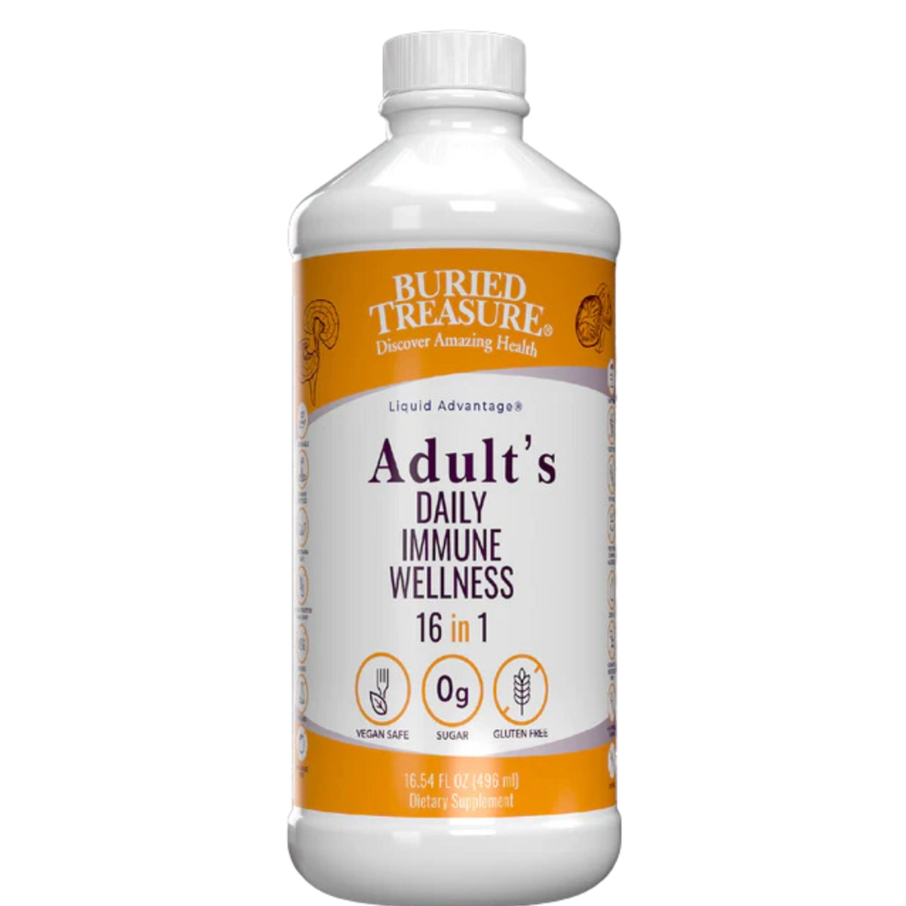 Buried Treasure Adult's Daily Immune Wellness (Prevention ACF), 16,54 fl oz (496 ml) (45684) sotib olish