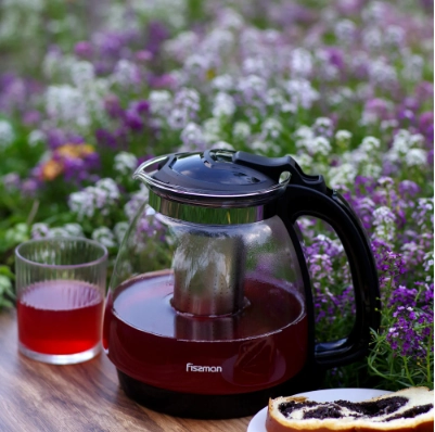 Заварочный чайник стеклянный 1350 мл FISSMAN доставка
