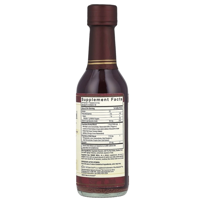 Nature’s Answer Resveratrol Reserve™ suyuq qo‘shimcha 150 ml (26177) arzon