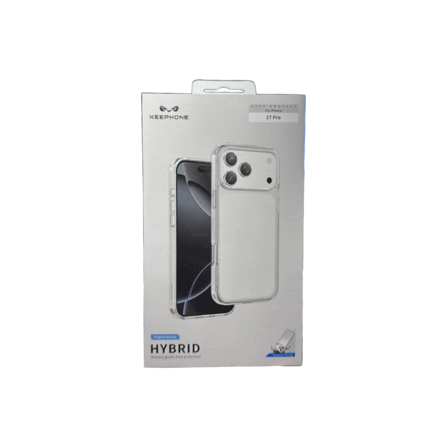 Keephone Hybrid Clear Case iPhone 17 Pro uchun transparent shaffof g‘ilofi arzon