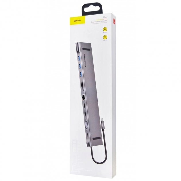 Хаб Baseus Enjoyment Series Type-C Notebook HUB Adapter (Dark Gray) в Узбекистане